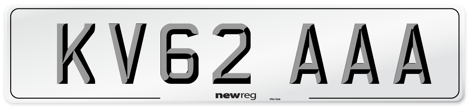 KV62 AAA Number Plate from New Reg